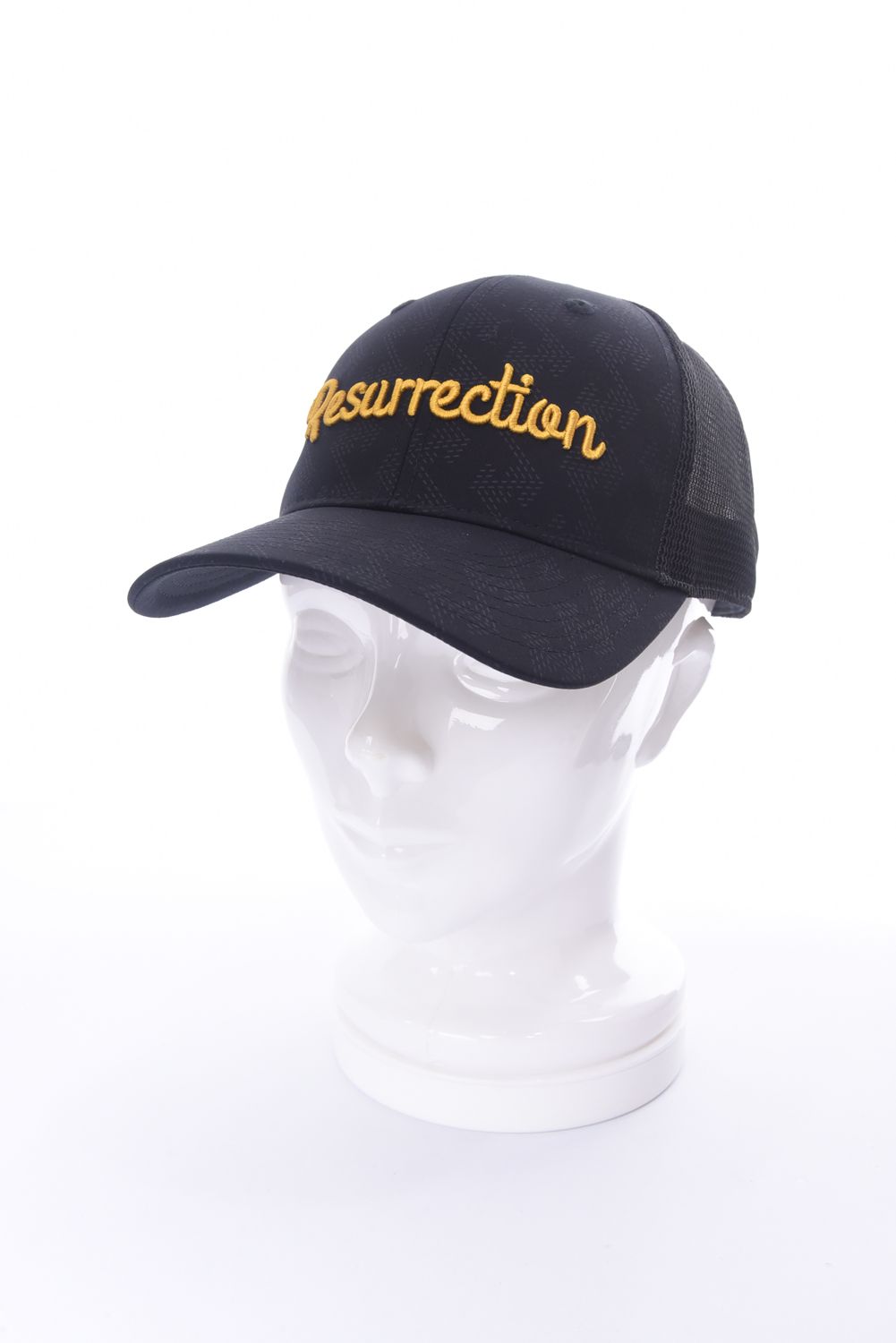 Resurrection - GM EMBOSS MESH CAP / ブランドロゴ刺繍 エンボス