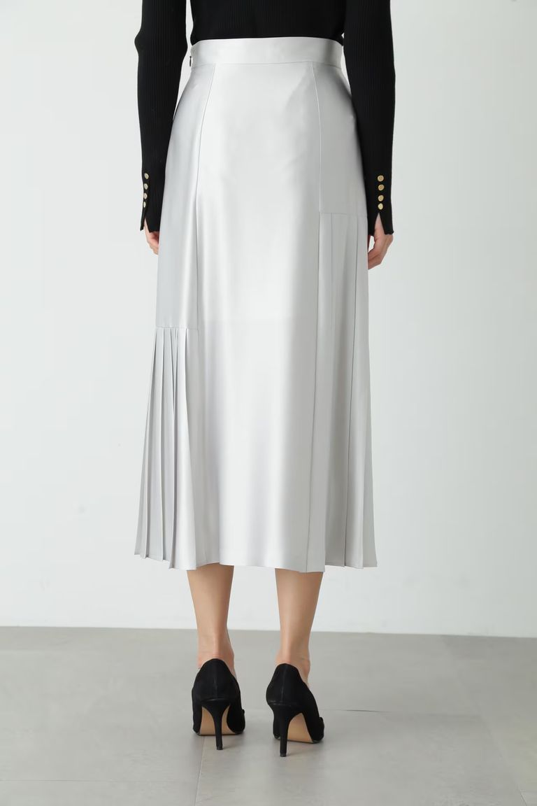 PINKY&DIANNE - アシンメトリープリーツスカート（グレー