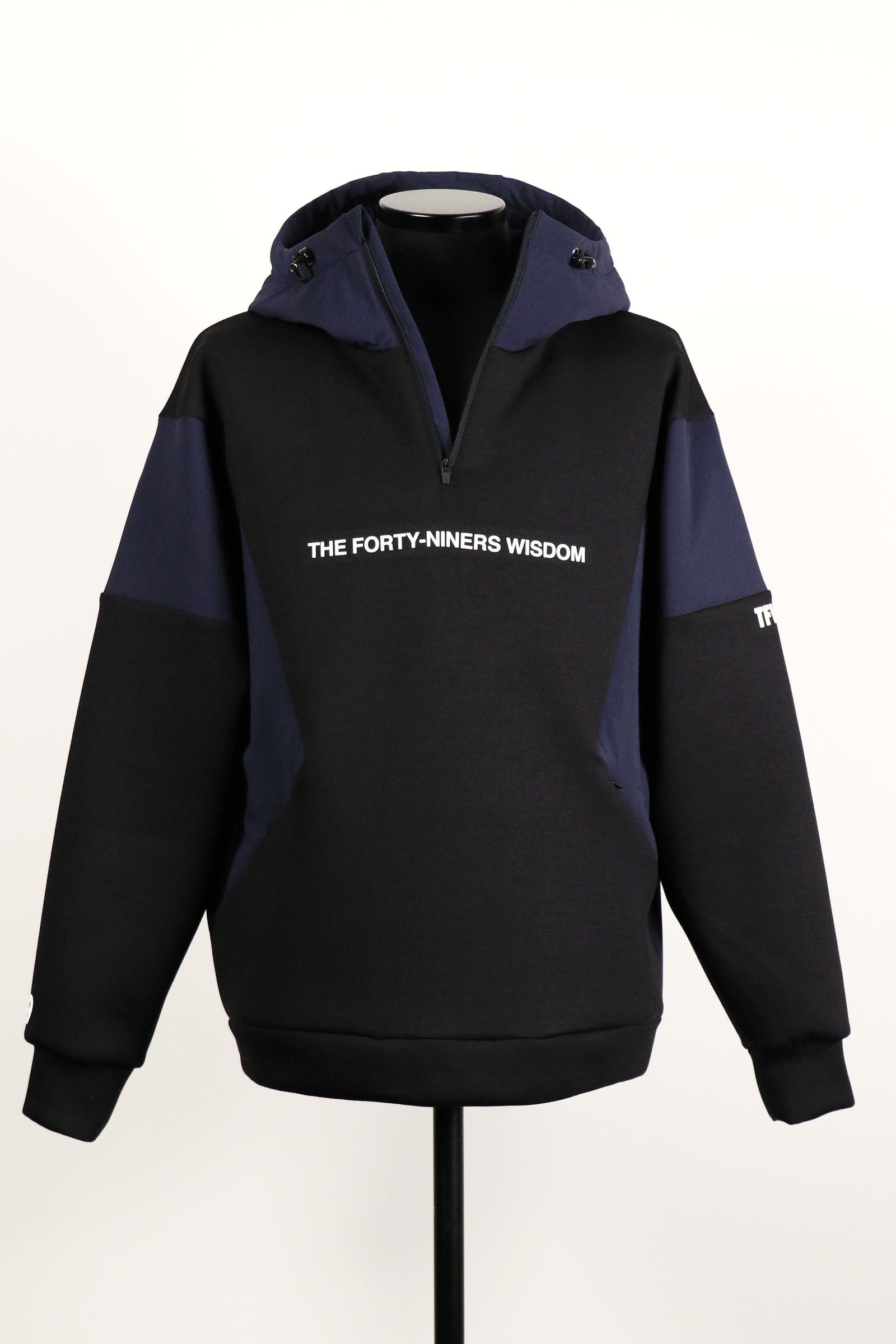 TFW49 - CARDBOARD MATERIAL HALF ZIP HOODIE / カードボード