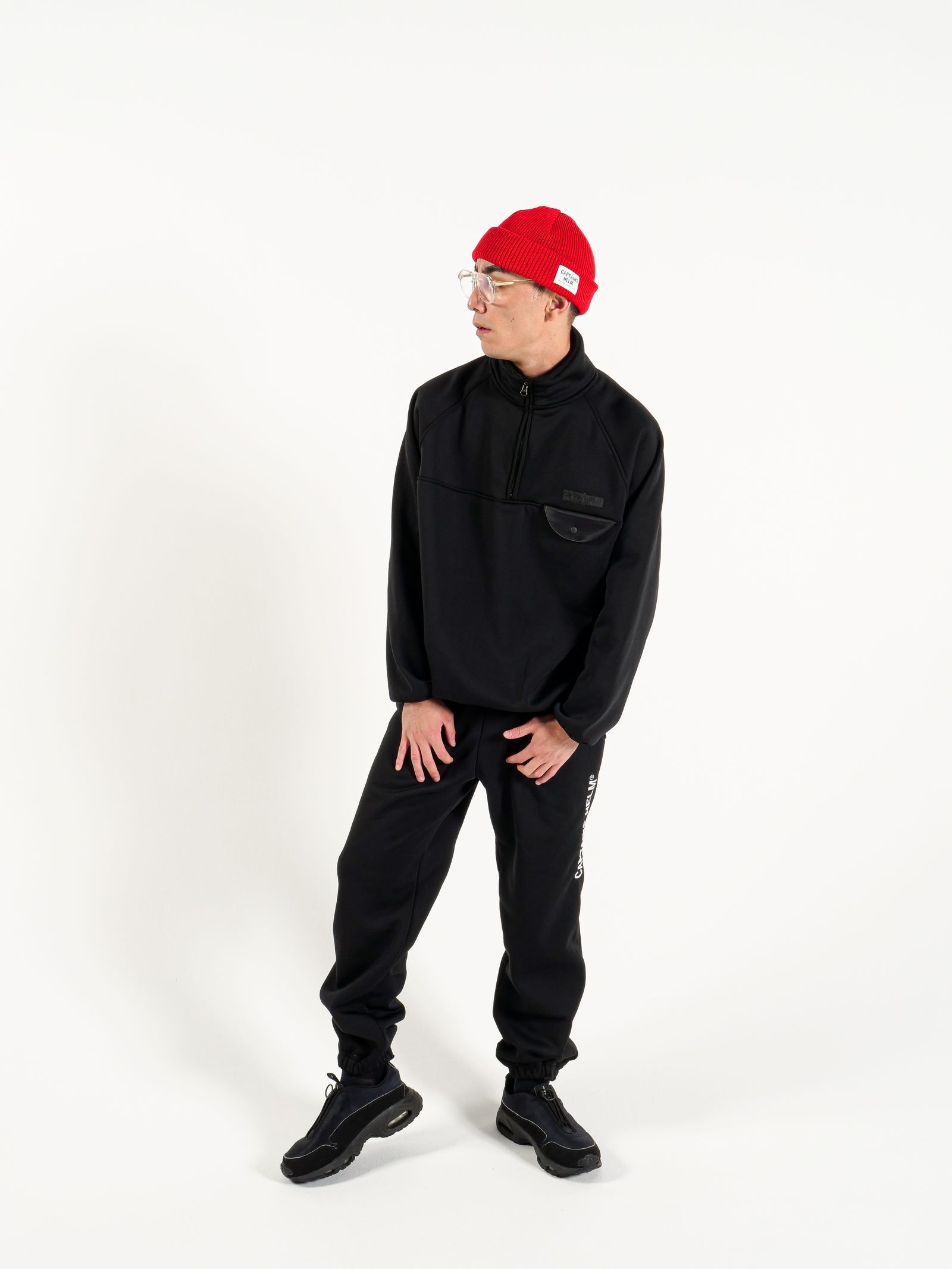 CAPTAINS HELM - 【ラスト1点】TM HALF-ZIP TEC JKT (BLACK) / テック