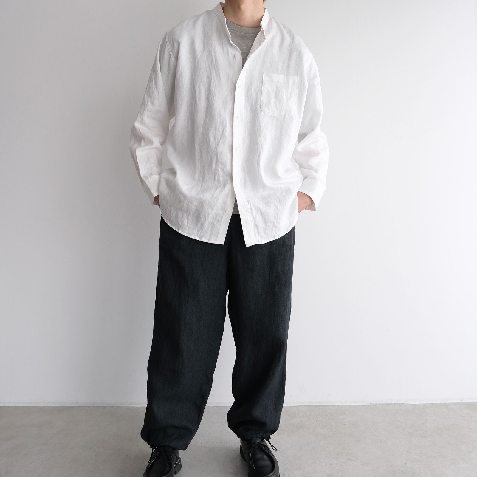 TEIKOKU SEN-I - 66L リネン高密度綾シャツ -シャツ-（White