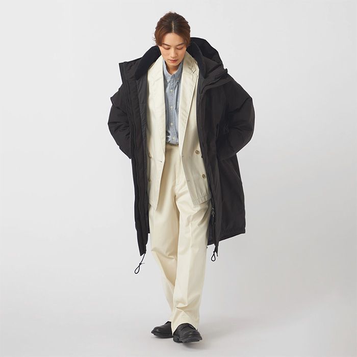 nanamica - Women / GORE-TEX Long Down Coat / K(Black) | Stripe