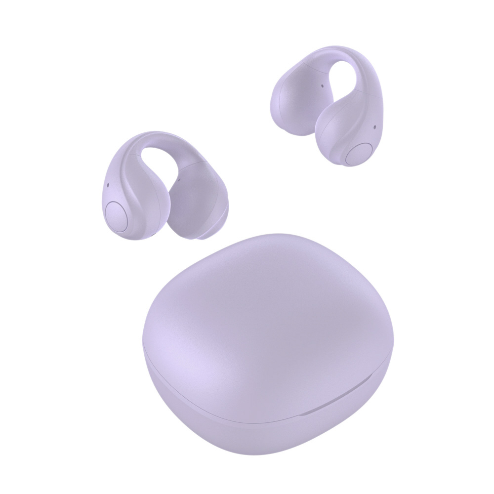 オープンイヤーワイヤレスイヤホン イヤーカフタイプ パープル GH-OWSB