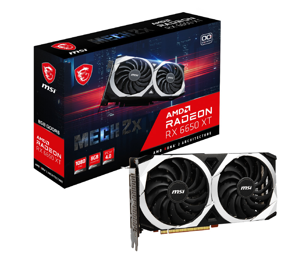 グラフィックボード Radeon RX 6650 XT MECH 2X 8G OC S1 ［Radeon RX