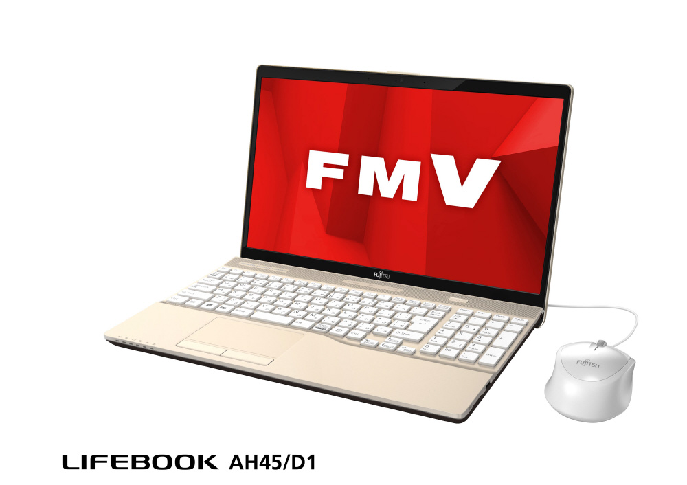 LIFEBOOK AH45/D1 ノートパソコン シャンパンゴールド FMVA45D1G [15.6