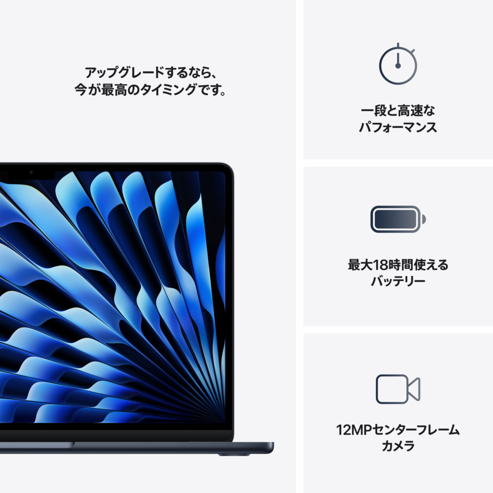 MacBook Air 13インチ Apple M4搭載モデル [2025年春モデル/SSD 256GB