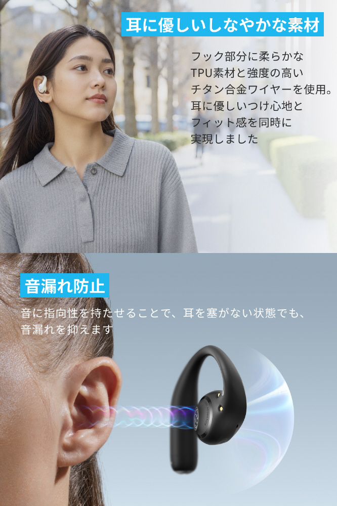 完全ワイヤレスイヤホン Soundcore AeroFit Pro ミントブルー A3871N61