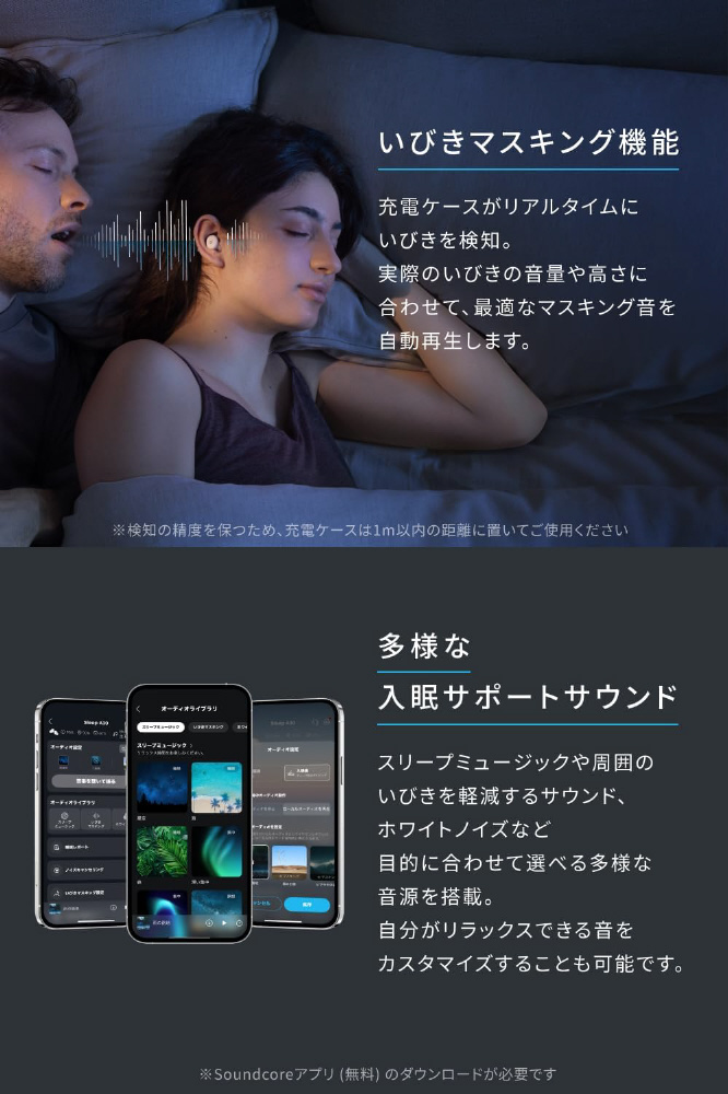 完全ワイヤレスイヤホン Soundcore Sleep A30 パステルグリーン
