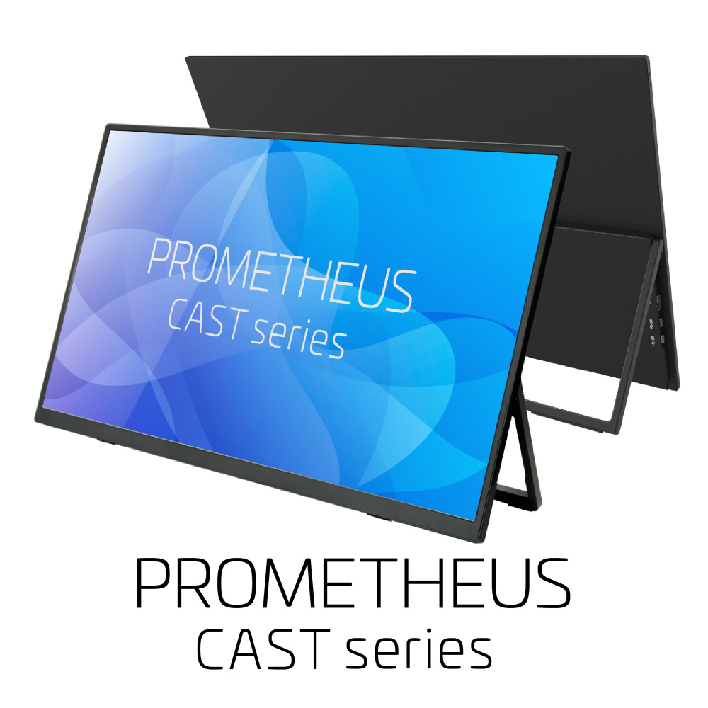 USB-C接続 モバイルモニター PROMETHEUS CAST UQ-PM15CST2-Q ［15.6型