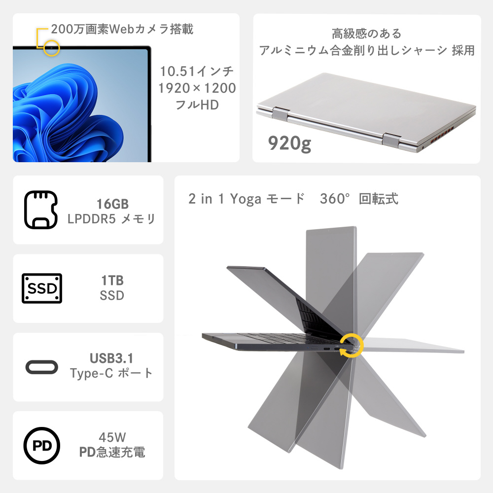 ノートパソコン TENKU MOBILE S10 TENKU-MOBILE-S10 ［10.5型