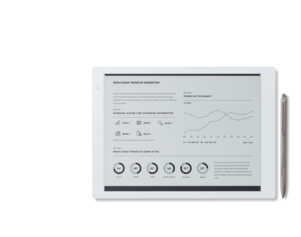 FMVDP51 QUADERNO（クアデルノ）Gen.2 電子ペーパー A5サイズ サテン
