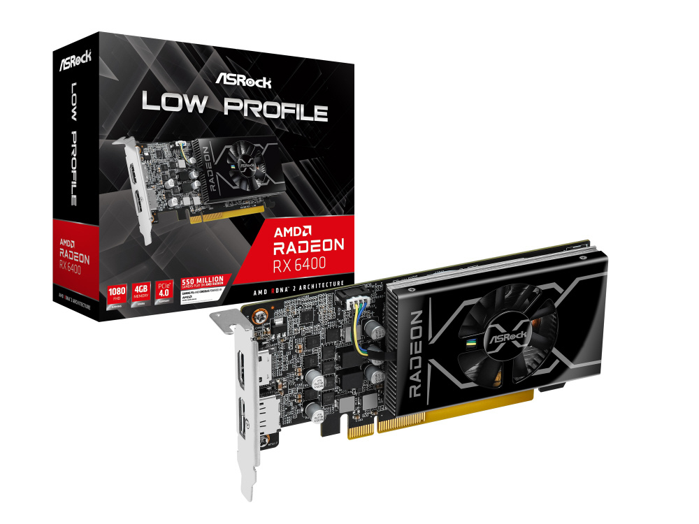 グラフィックボード Radeon RX 6400 LP 4G ［Radeon RXシリーズ /4GB