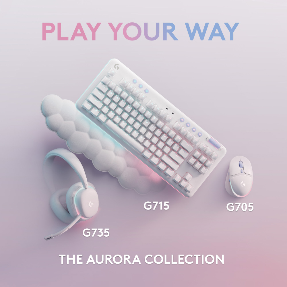 ゲーミングキーボード＋リストレスト G713(タクタイル) ホワイトミスト