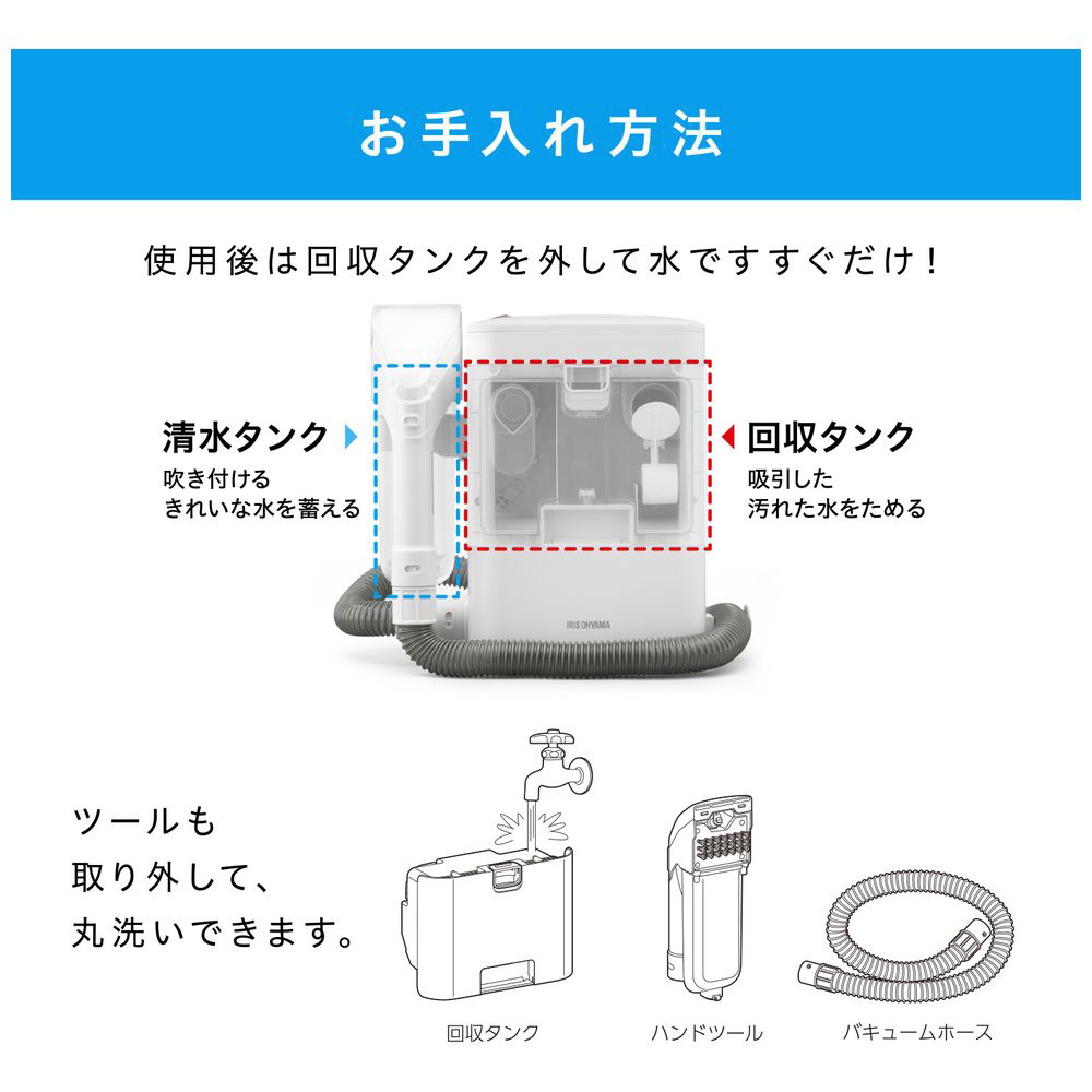 リンサークリーナー RNSK-300 カーペット掃除機 水洗いクリーナー 掃除