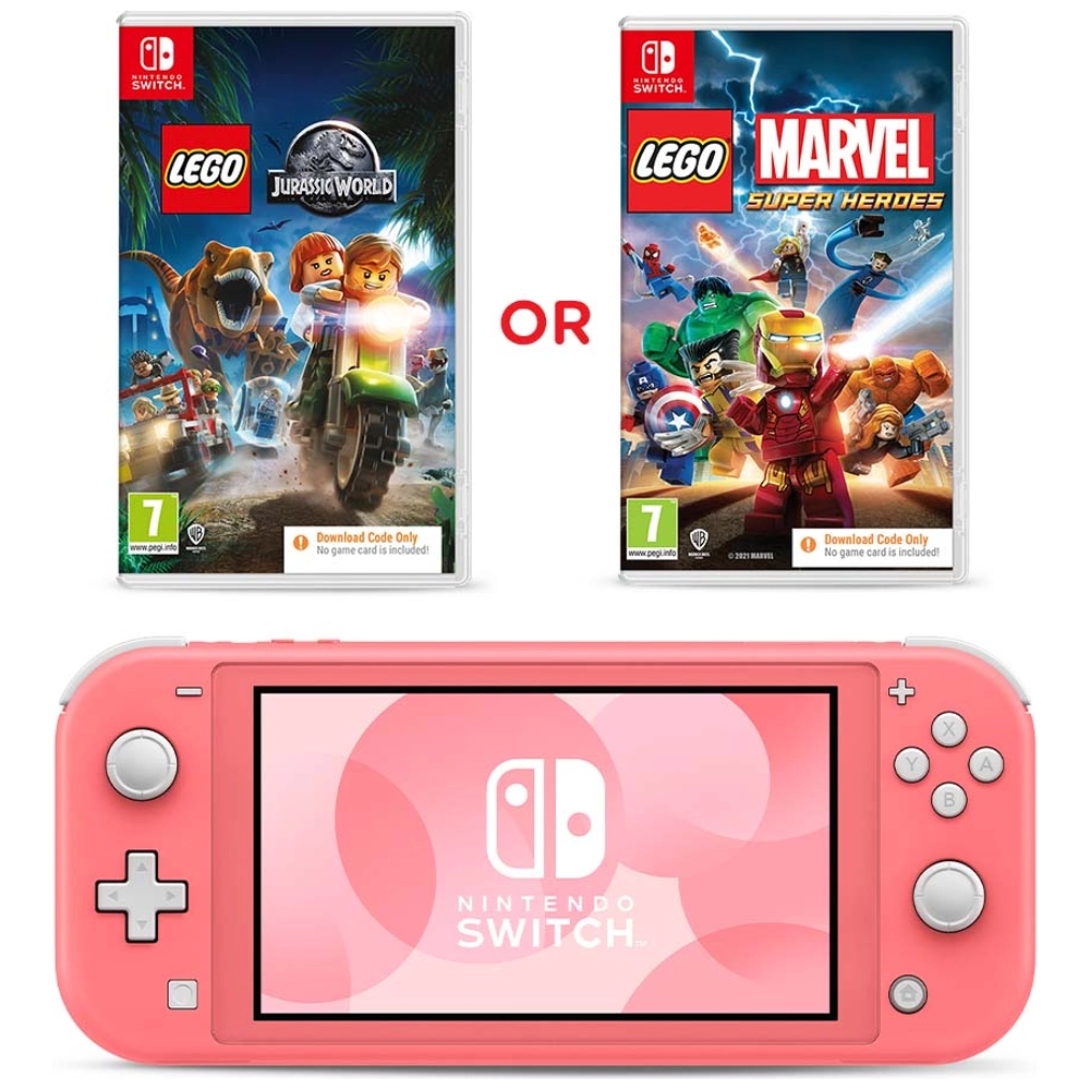 Nintendo Switch Lite (Coral) & Select LEGO Code in Box Game