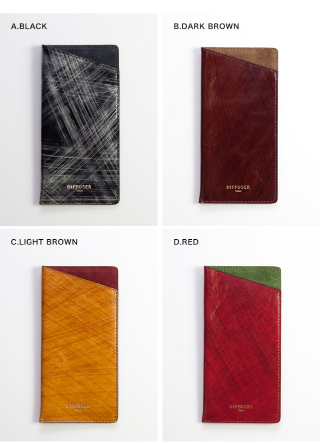 DIFFUSER ディフューザー 国産レザー ブラシアート メガネケース