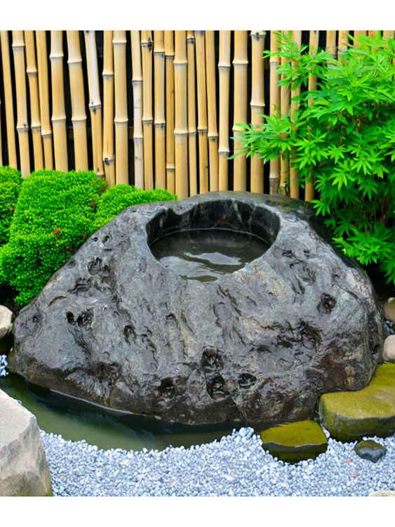 天然石 蹲(つくばい) 064 手水鉢【商品番号：m-ni064】