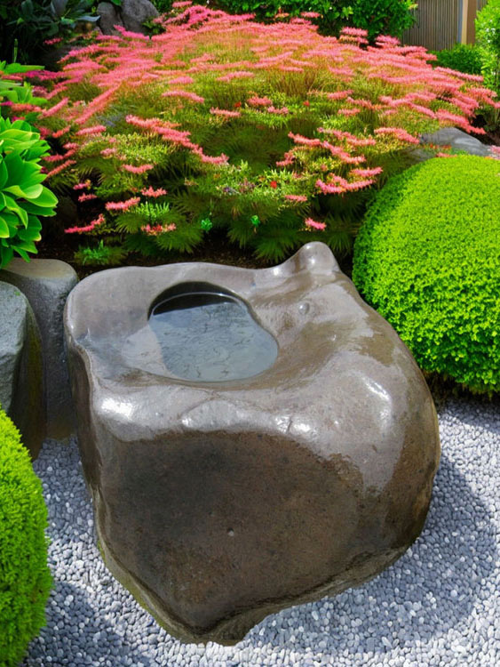 天然石 蹲(つくばい) 069 手水鉢【商品番号：m-ni069】