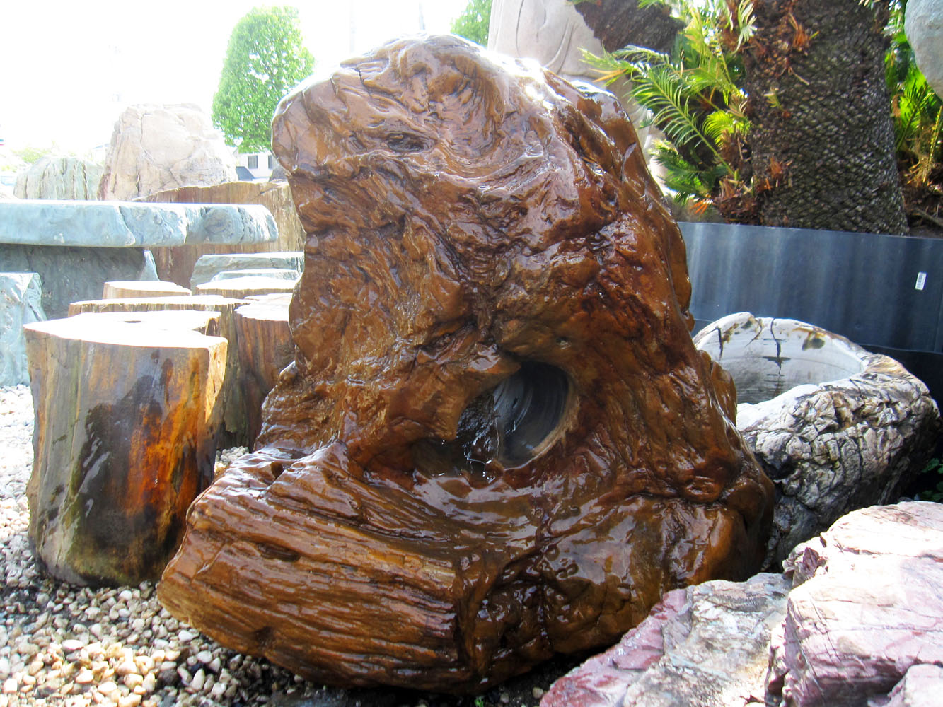 木化石 031 庭石 景石 銘石 珪化木 販売 一点物 希少 高さ80cm 和風