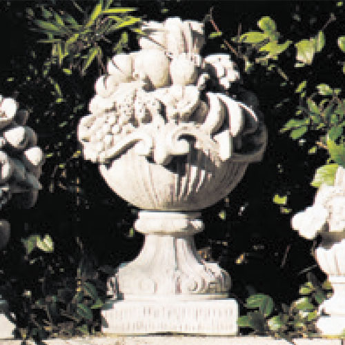 イタリア製石像（ガーデン オーナメント） フルーツ飾り （大