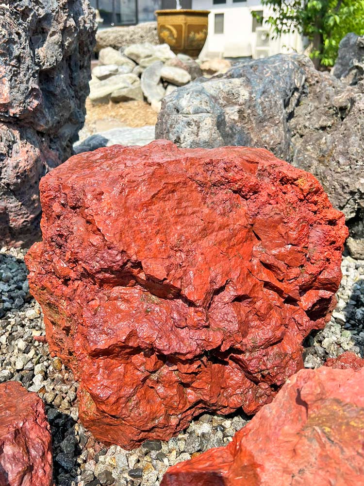 津軽錦石（青森県産）銘石 50cmサイズ 碧玉 ジャスパー 飾り石 室内