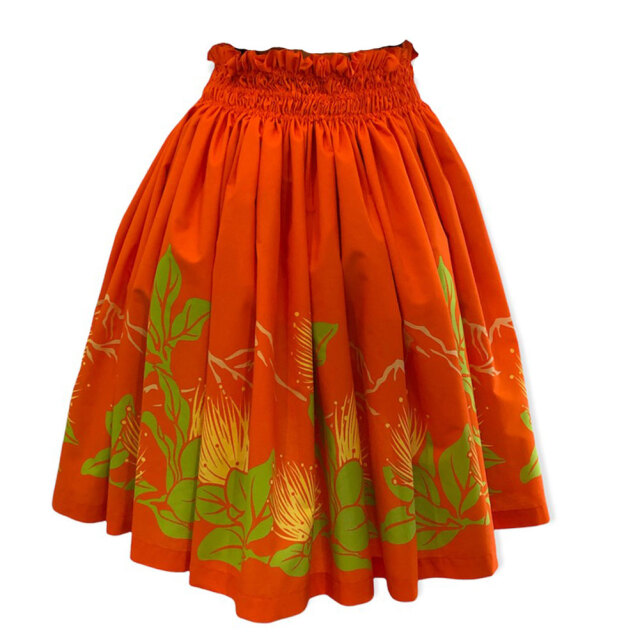 パウスカートシングル大人用 レフアボーダー オレンジ 3本ゴム 73cm 4