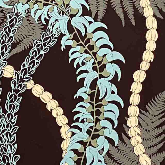 ハワイアン ワンピース スリーウェイ 3way ネイビー シダ レイ柄