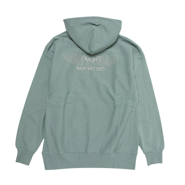2025 RASH ラッシュ 羽バック フルジップ パーカー メンズウェア