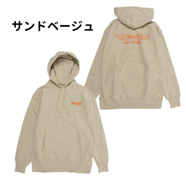 2025 RASH ラッシュ 羽バック プルオーバー パーカー メンズウェア