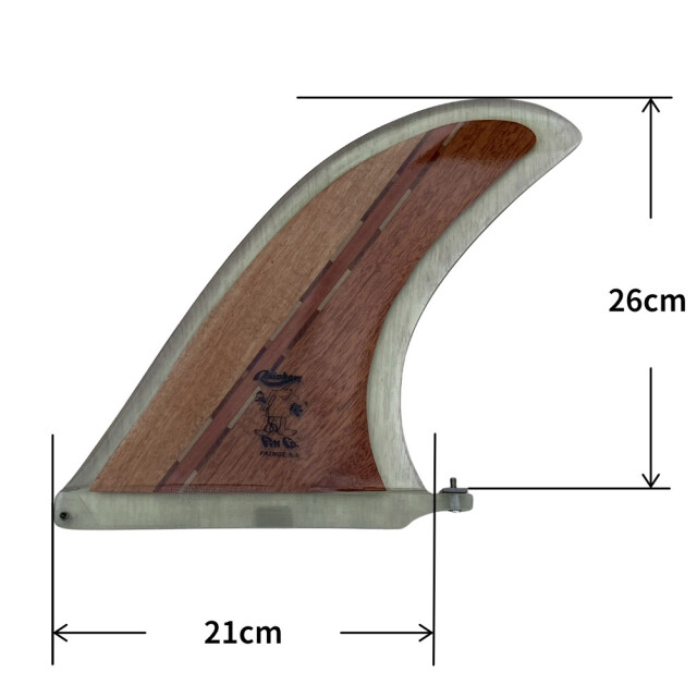 ロングボードフィン Rainbow fin FRINGE 9.5 Wood レインボーフィン