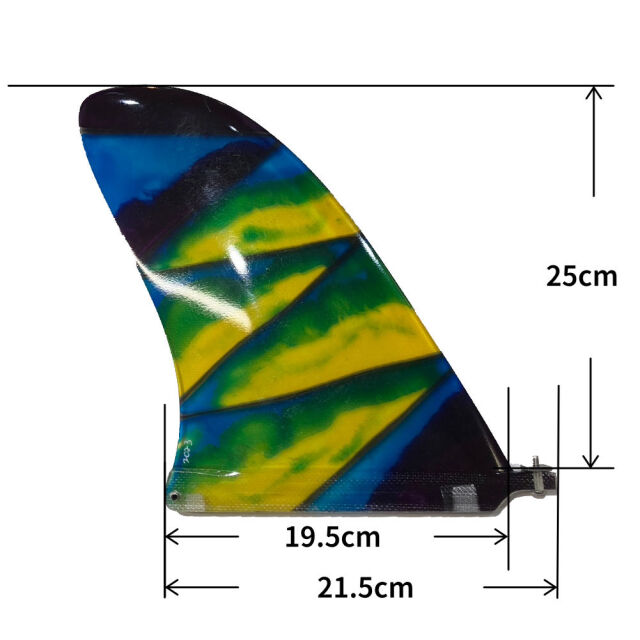 ロングボードフィン Rainbow fin Pork Chop 10.0 SG Stained Glass