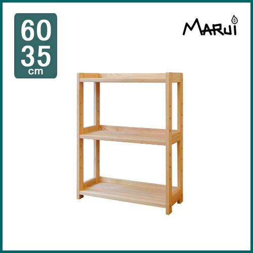 ひのきリビングラック FMオープンラック 6035 木製 本棚 無垢
