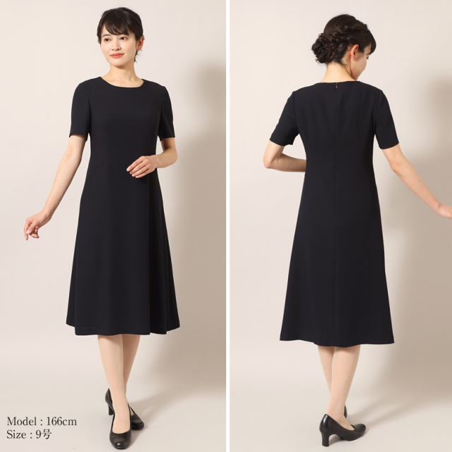 日本製】お受験ワンピース 洗える 濃紺 SDGs 34492-op