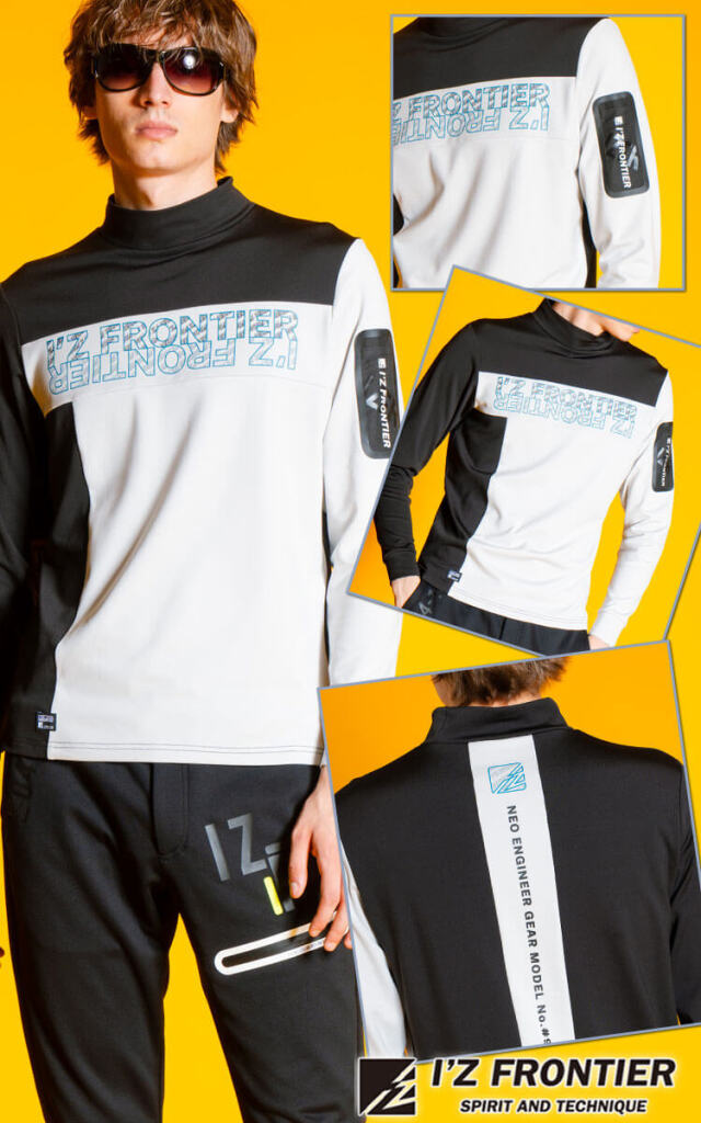 アイズフロンティア IZ FRONTIER 裏ピーチ起毛ストレッチ長袖モック