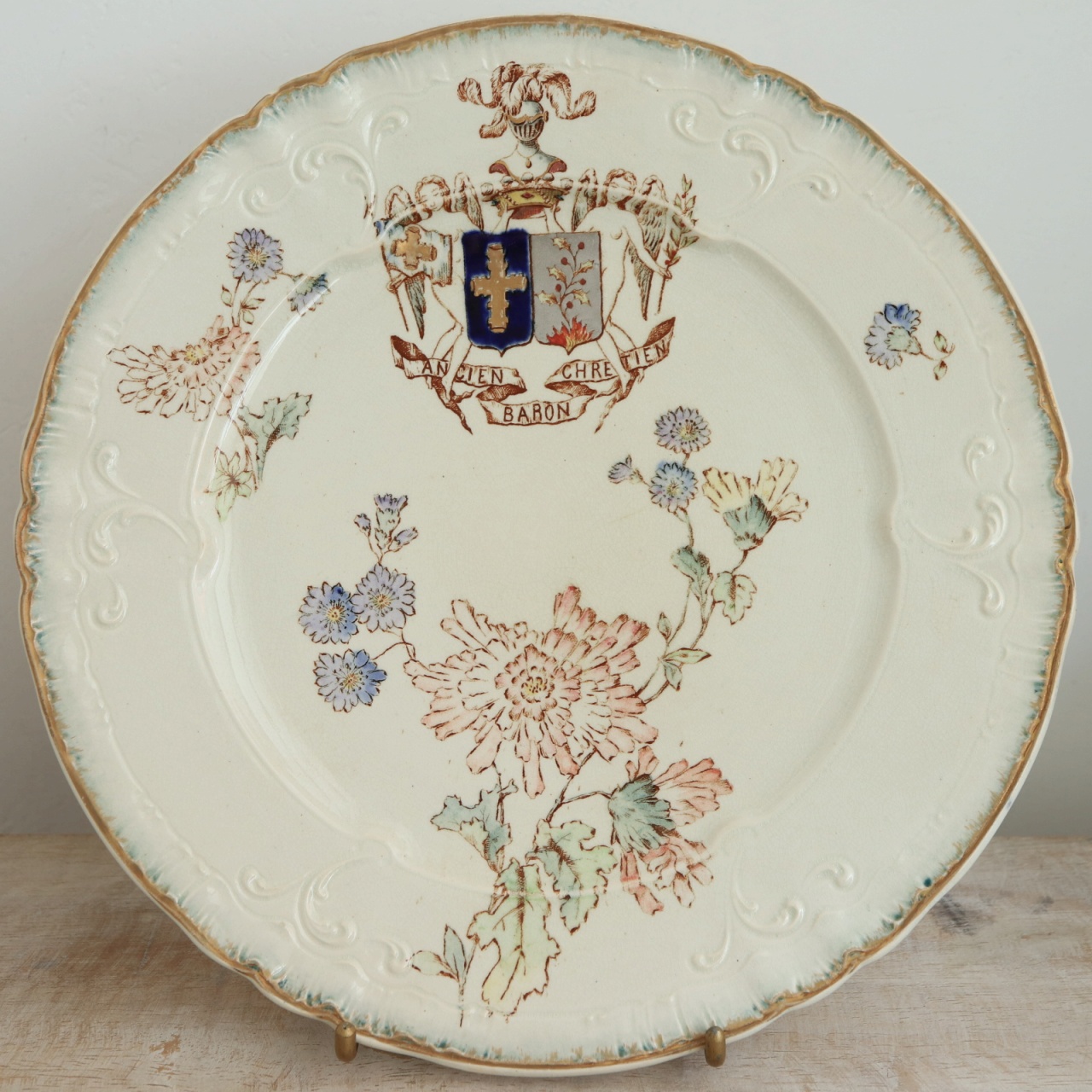 アンティーク プレート 絵皿 ルイ15世 Louis XV フランス ロンウィー製