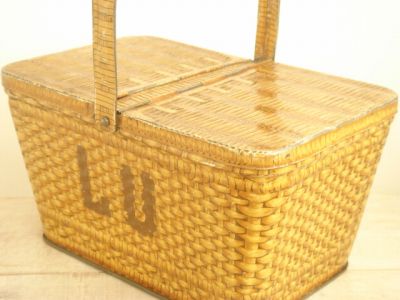 LU ビスケット アンティーク バスケット 缶 パリ万博 1900年