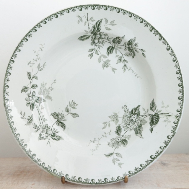 アンティーク プレート CAIFFA 深皿 フランス サンタマン製 SAINT