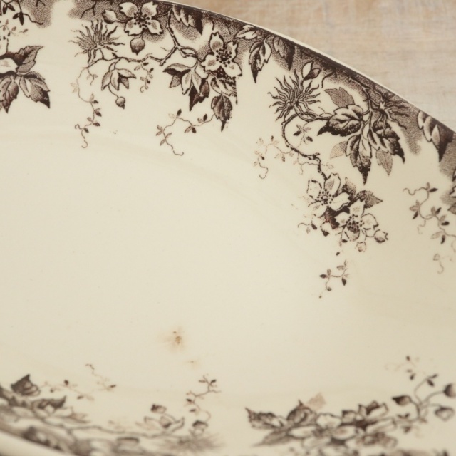 アンティーク ラヴィエ アルファン オーバル皿 フランス サルグミンヌ