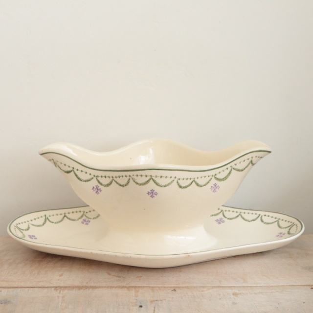 アンティーク ソーシエール Violetta フランス ロンウィー製 LONGWY