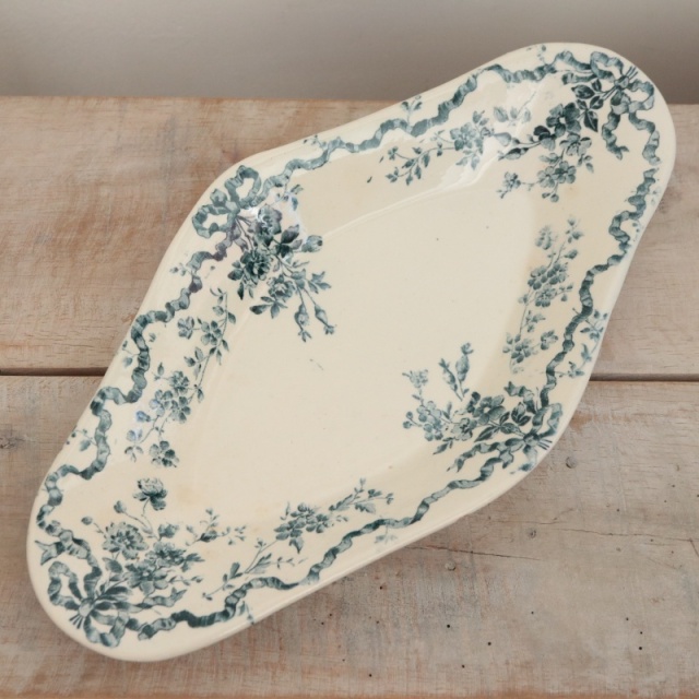 アンティーク ラヴィエ オーバル皿 MANON フランス ロンウィー製 LONGWY