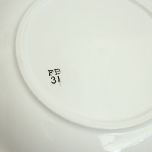 アンティークプレート バスク柄 深皿 フランス バドンヴィレー製