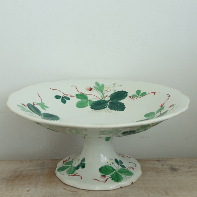 アンティーク コンポティエ イチゴ FRAISE フランス クレイユ