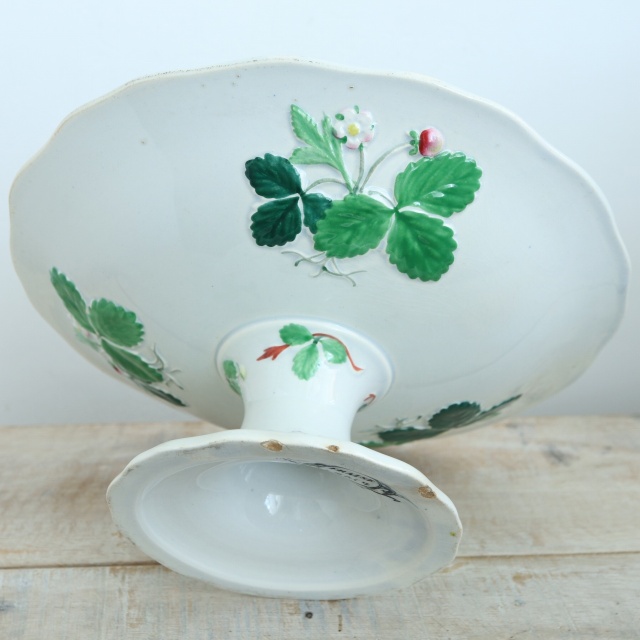 アンティーク コンポティエ イチゴ FRAISE フランス クレイユ