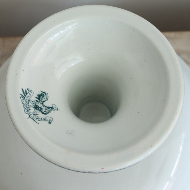 アンティーク コンポティエ スズラン MUGUET フランス サンタマン製 ST