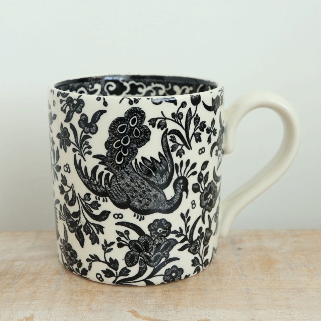 バーレイ Burleigh ブラック リーガルピーコック マグカップ