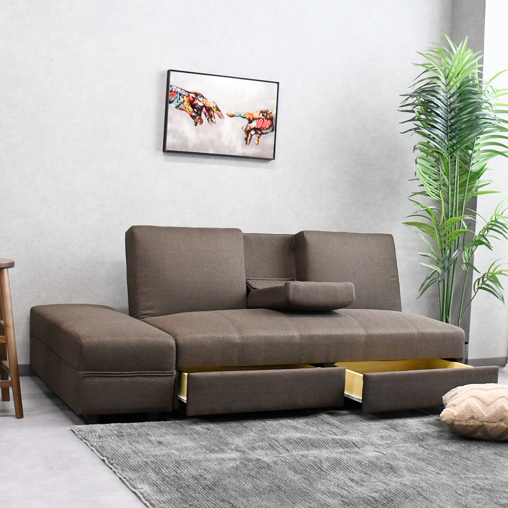 3way収納付きソファーベッド カウチソファ 2人掛け 3人掛け テーブル付き L