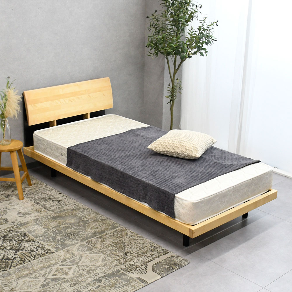 無垢 ベッド シングル セミダブル ダブル クイーン ベット シングル