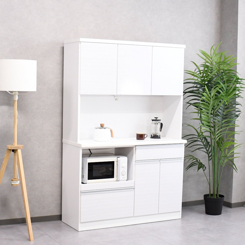 食器棚 120cm 大川家具 日本製 完成品 キッチン収納 キッチンボード