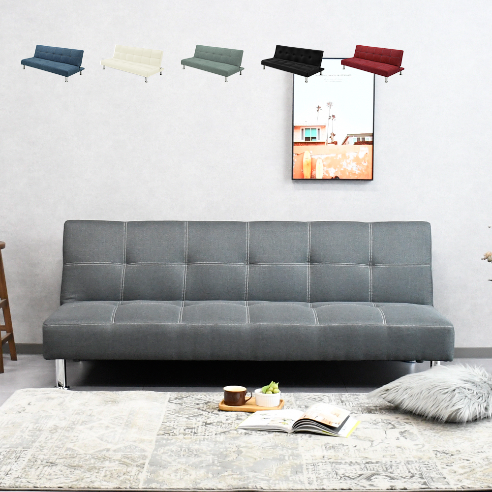 ソファーベッド リクライニング グレー 北欧 178cm 3人掛け ローソファ