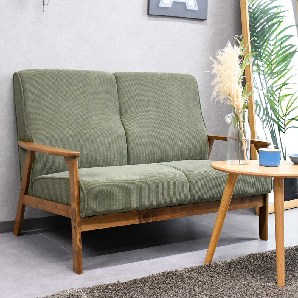 ソファ 2人掛け オシャレ コーデュロイ ソファー 二人掛け ハイバック